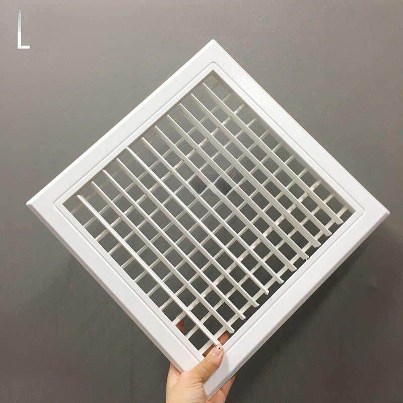 中央空调出风口Abs双层百叶出风口方形格栅式可调门铰炼回风口