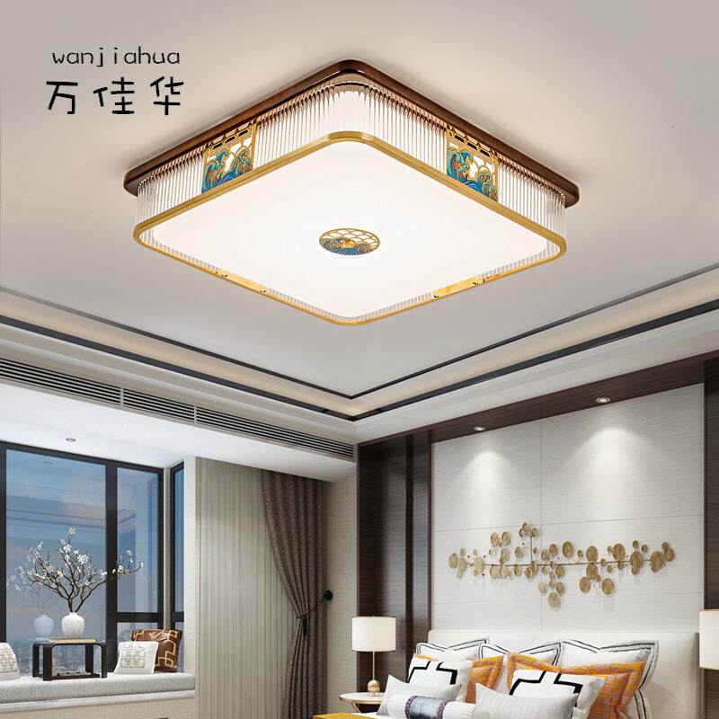 款中式新吸266顶灯中国风新款客灯餐厅长方形古厅典实木新全光谱