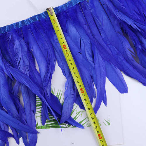 公鸡尾布边紫薇花边辅料鸡尾毛装饰羽毛彩色印第安头饰舞台装扮