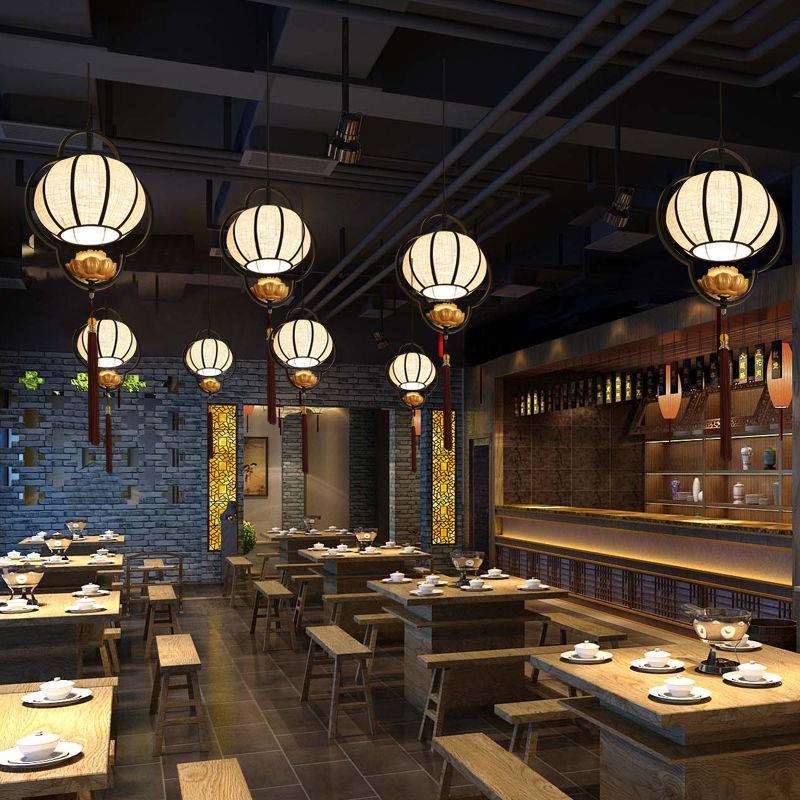 新中式小吊灯卧室床头灯中国风走廊吧台单头餐厅茶室书房饭店灯具