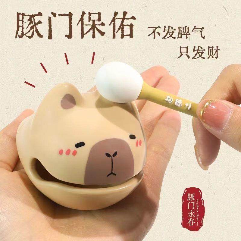 办公桌小摆件高级感小众木鱼情绪稳定水豚解压办公室桌面生日妇母,家居饰品,装饰摆件,淘宝优惠券,粉丝福利购,淘宝优惠卷