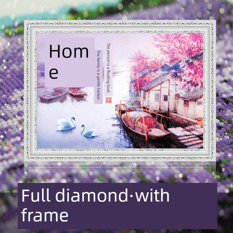 无框钻石画十字绣客厅2024新的全钻石卧室大厅手工珠绣餐厅图片20