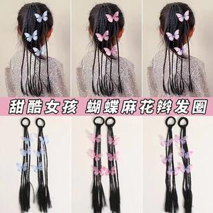 儿童编发彩绳小女孩扎脏脏辫头绳七彩丝带头饰女童发绳编头发发饰