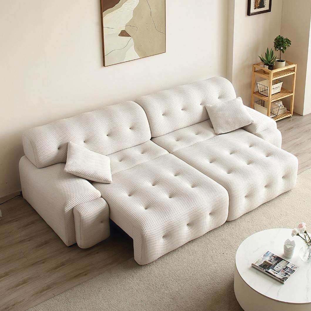 罗奇堡电动沙发床客厅小户型布艺电动沙发意式自动伸缩沙发床两用