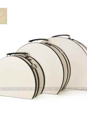 MOON样板房黑白半月收纳盒衣帽间装饰品衣柜收纳箱摆件软装