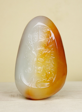 神龙护主保真新疆和田玉白玉籽料独籽枣红皮苏工生肖龙吊坠70.50g