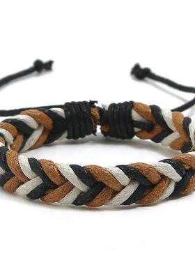 Brlet Colorful Couple Handmade Woven Brlet Wax Rope Simple S