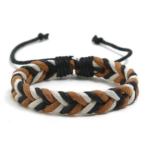 Brlet Colorful Couple Handmade Woven Brlet Wax Rope Simple S