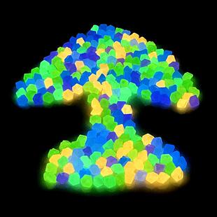 Luminous Stones Ornament 100 Aquarium 200Pcs Tank Fish