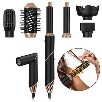 Hair Dryer Comb 6 in 1 Folding Portable Hot Air Brush Blow