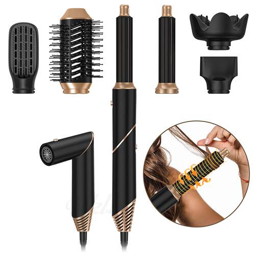 Hair Dryer Comb 6 in 1 Folding Portable Hot Air Brush Blow