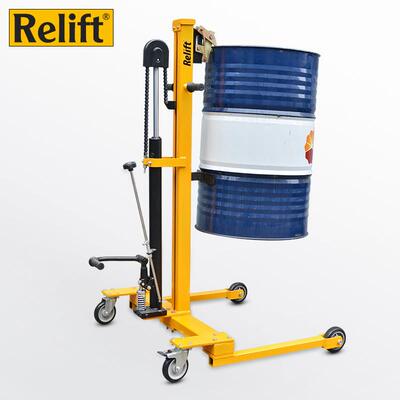 Relift液压油桶堆高车WA30A鹰嘴手推车300kg油桶搬运宽支腿托盘车