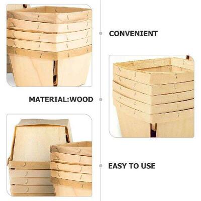 10 Pcs Picnics Basket Desktop Organizing Storage Wood For