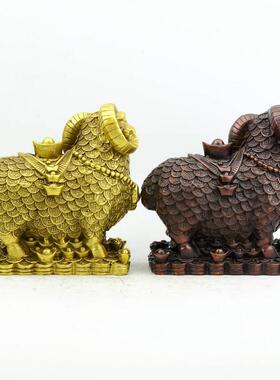 新款直销全铜羊摆件 生肖羊金钱羊山羊家居摆件 精工铜万财万福绵
