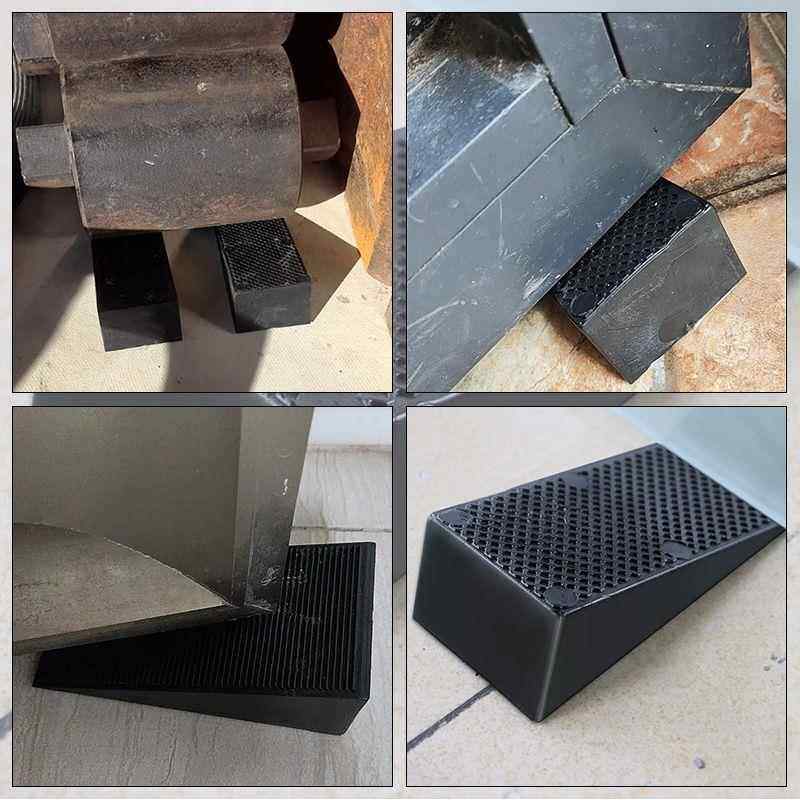 实心橡胶止滑器三角斜坡垫防溜车止退器汽车垫加高阻门塞斜角垫块