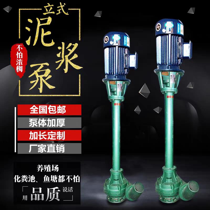 高扬程泥浆泵大功率三相污水泵抽粪机立式淤泥切割铰刀长杆液下泵