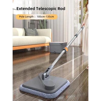 Spin Mop Bucket with Hands Free Squeeze Microfiber 360 Rorat