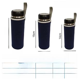 保温杯罩玻璃保温杯罩挎包保护防摔水杯袋杯罩200-600ml纯色