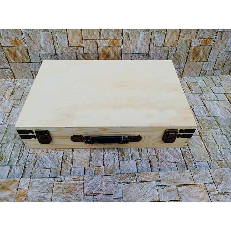 高档欧式复古纳手提木箱储物箱衣服收盒木收箱工具纳整理箱大号小