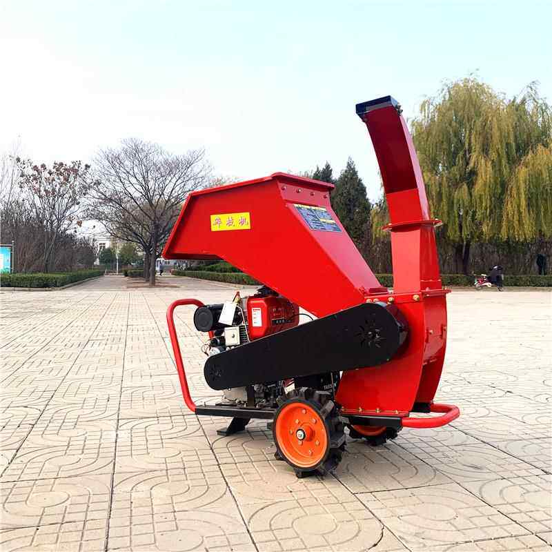 果园移动木材粉碎机农用碎枝机碎木机汽油柴油粉碎机还田机