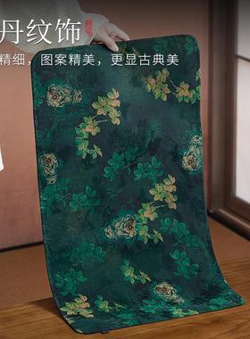 中牡丹香云桌纱式茶古席复茶茶垫防水干泡席国风桌AMN旗隔热桌垫
