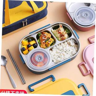Stainless Box Steel Bento Tableware Portable With Lunch