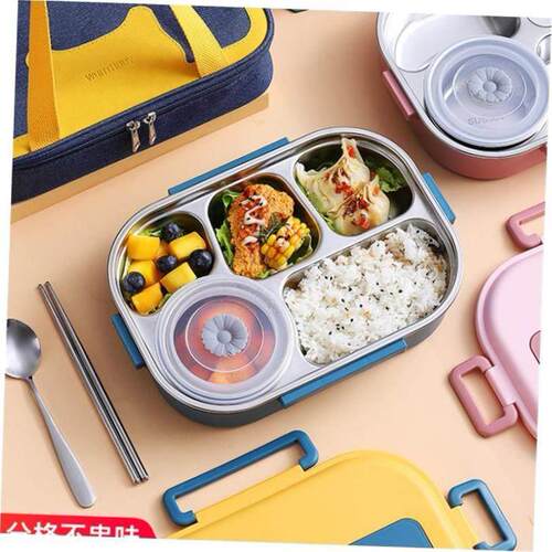 Portable Lunch Box Stainless Steel Bento Box With Tableware
