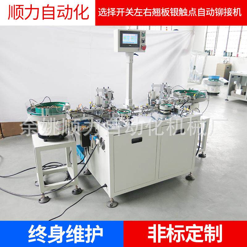 厂家供应选择开关左右翘板银触点自动铆接机立式自动铆接机