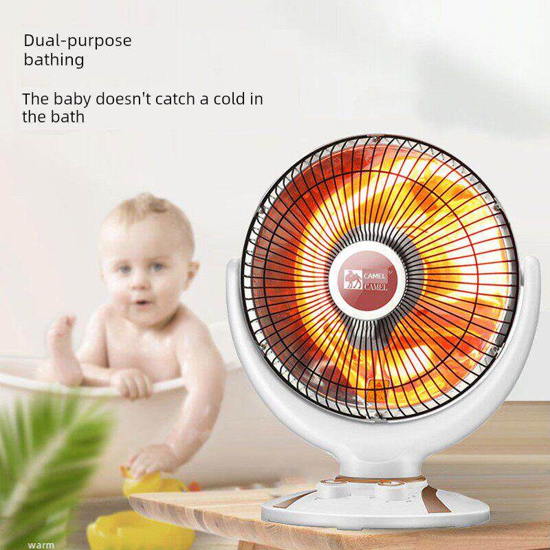 小型太阳能电加热器家用小型加热器暖脚电炉烤架电风扇暖手灯测试