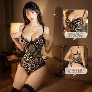 New Year Gift Sexy Lace Trim Plunge Neck Teddy Lingerie