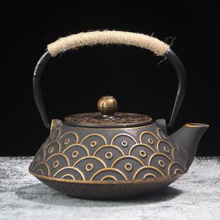 烧水泡茶铁壶茶具手工礼品 铁壶厂家铁壶批发铸铁壶带滤网铁壶日式