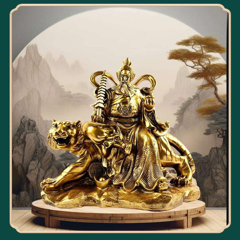 树脂厂家武财神骑虎赵公明摆件创意中式家居店铺供奉财神神像摆件
