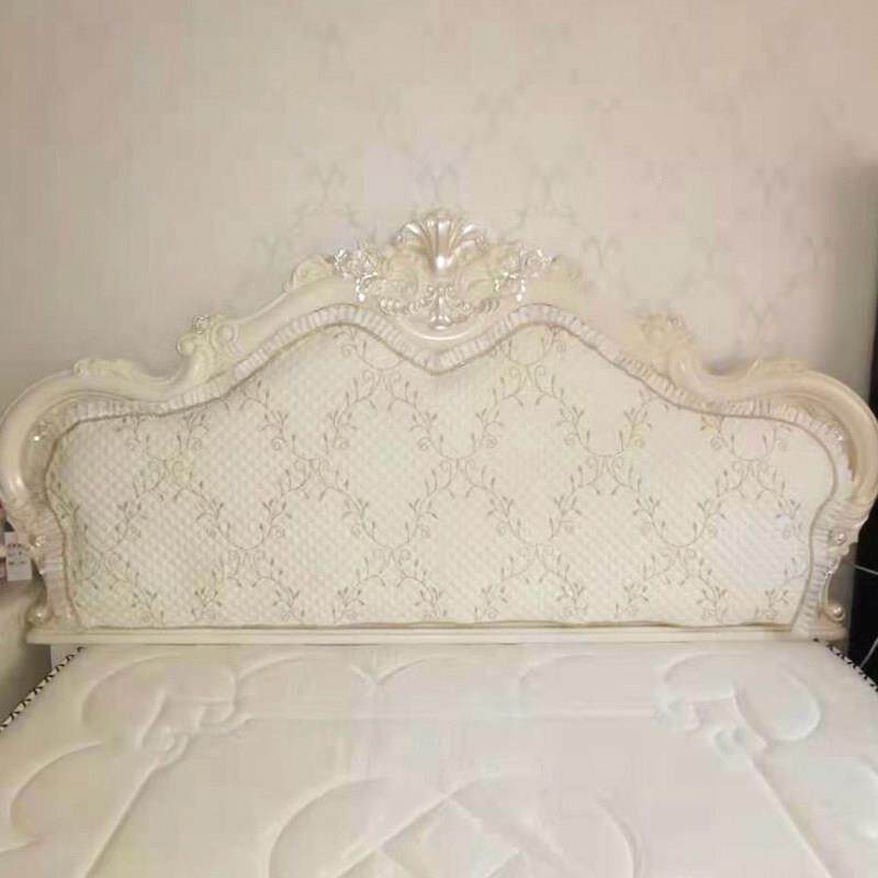 床头贴弧形加厚软包欧式床头套沙发床靠枕防尘罩靠垫套米黄色定做