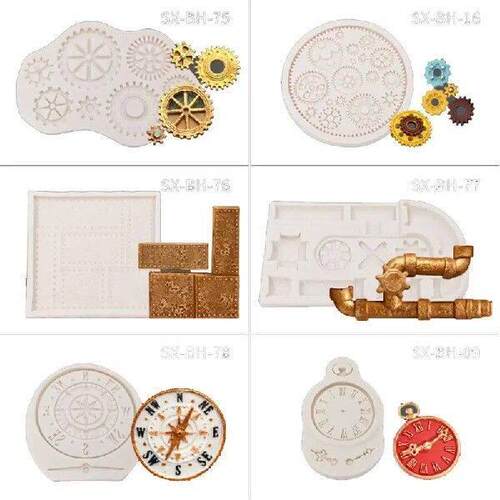 Steampunk C and Watch Wheel Cogs Gears Collection