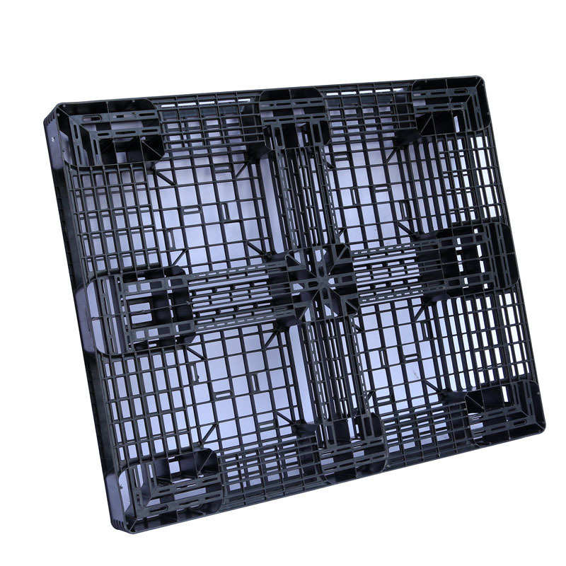 黑色田字形网格塑料托盘1210塑胶卡板单面地台板叉车栈板仓储垫板