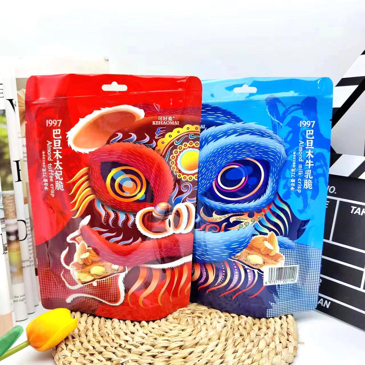 可好麦巴旦木太妃脆72g袋装牛乳脆儿童休闲零食居家办公休闲食品