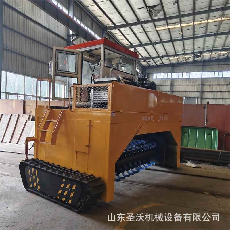 FD3500型有机肥翻堆机自走式翻抛机条垛式堆肥机履带式翻抛机
