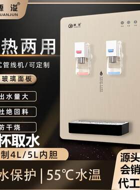 源浚壁挂式管线饮水机大内胆家用冷热型制冷净水直饮机伴侣中性