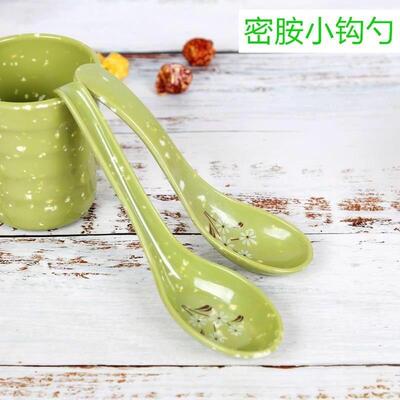 Heat-resistant melamine soup spoon, imitation porcelain, sui