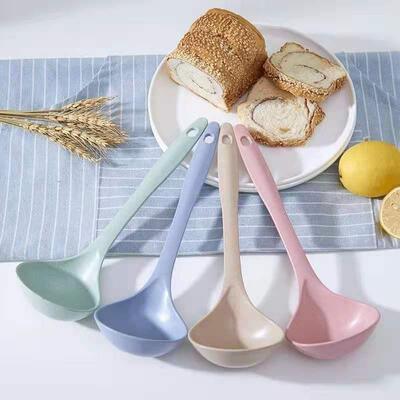 Large Wheat Straw Spoon for Home Use, Suitable for Soup, Ric