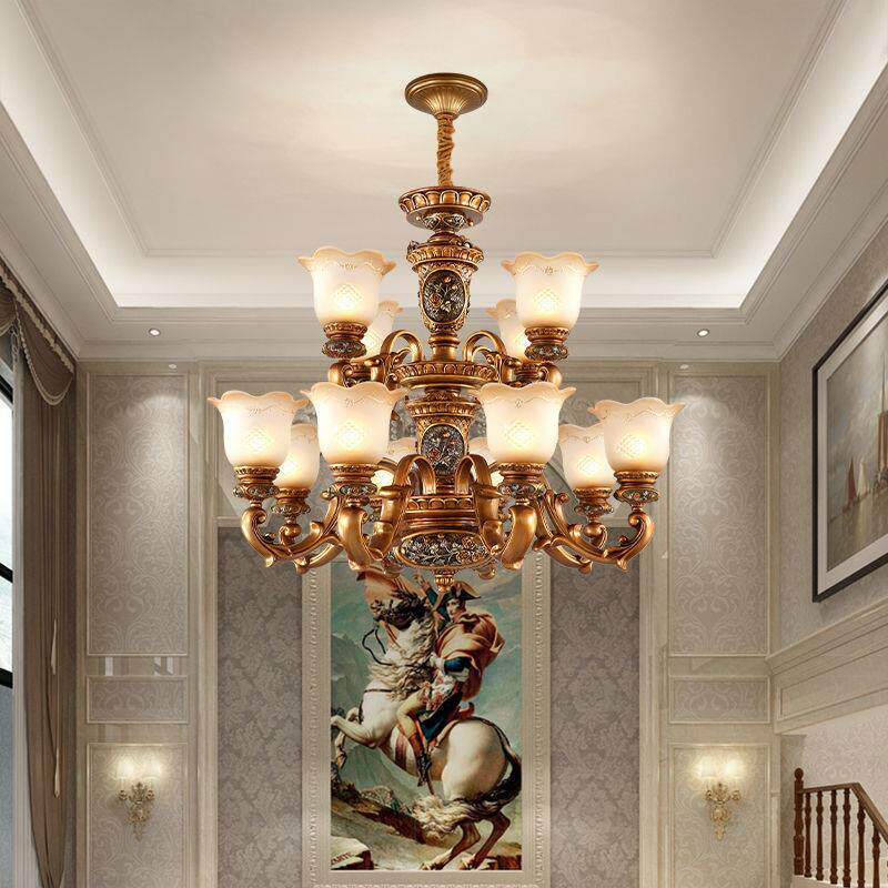 欧式吊客厅灯式佩贾铁艺树脂餐楼厅吊灯简灯欧复古别墅复美式藏式