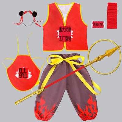 高档哪咤衣服OCS服装动漫题女孩主男孩女童男童儿童团体出演服新