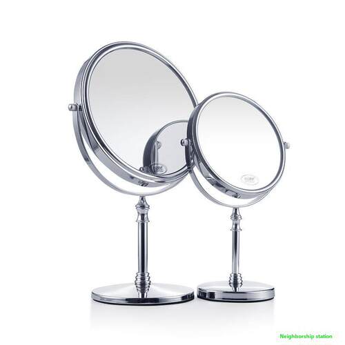 美容院镜子台式双面镜放大化妆美容镜旋转整形欧式梳妆柜台网红镜