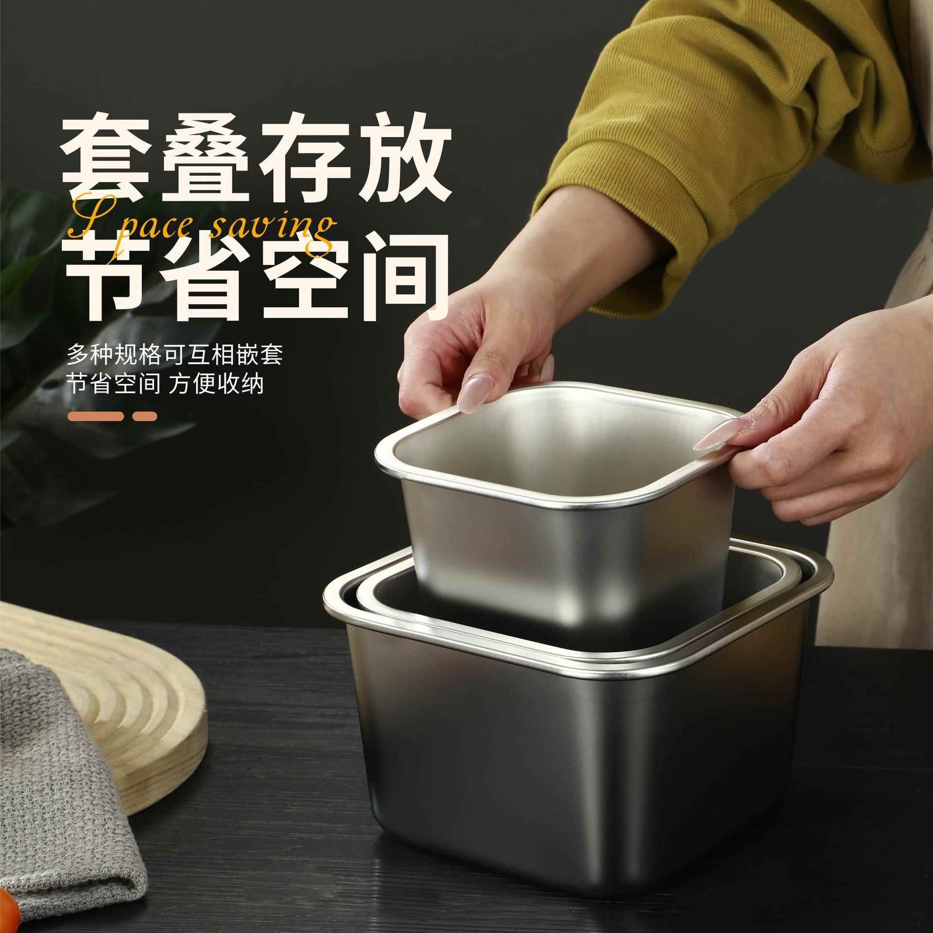 不锈钢味盅商用火锅烧烤带盖味盒家用方形厨房配料盒猪油方形味盅