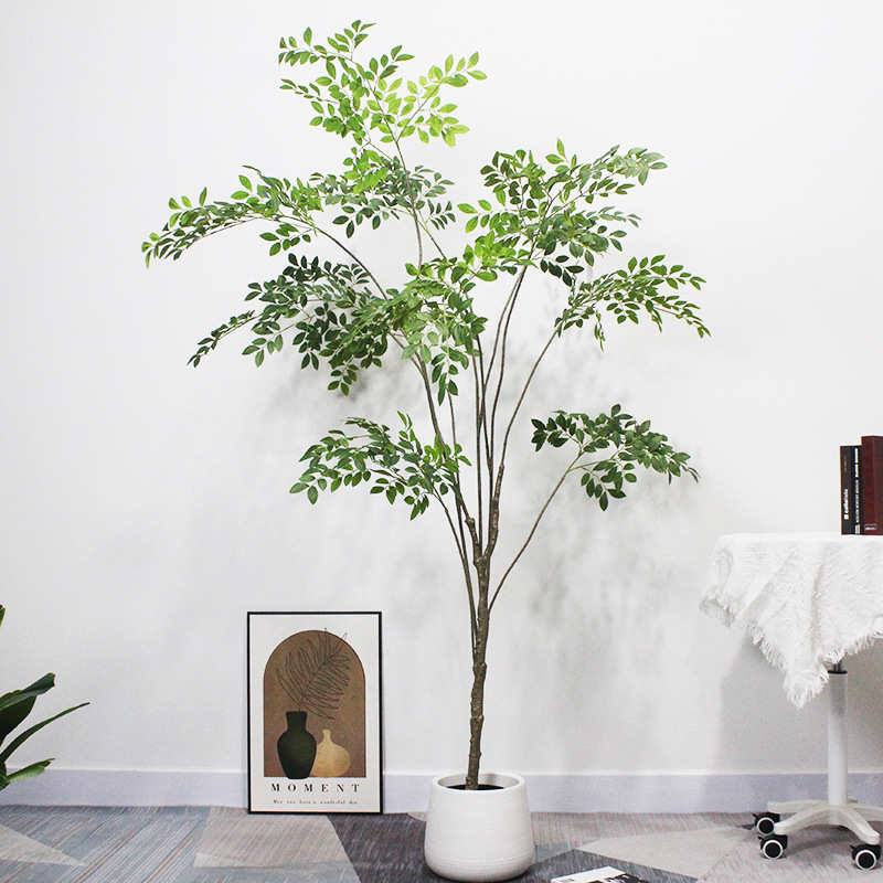 绿树家居装饰盆栽室内植绿植新款风客厅大型植寂侘假榆树假仿真绿