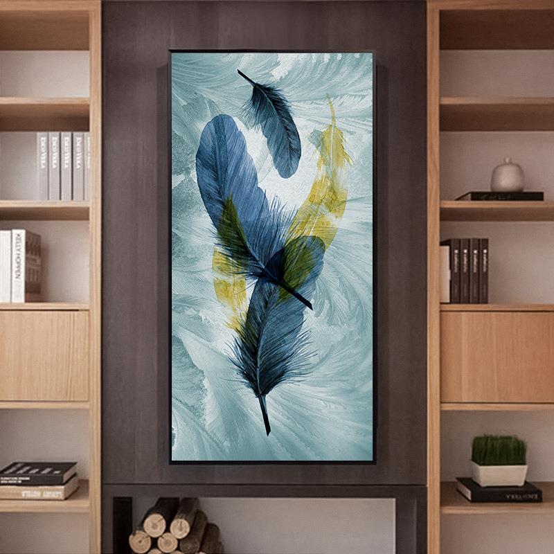 北欧风格单幅装饰画 简约手绘羽毛墙画客厅玄关走廊墙画艺术挂画
