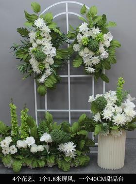 整婚套千引代兰仿真花结婚婚礼路花风地排花点花77845挂屏花礼绢