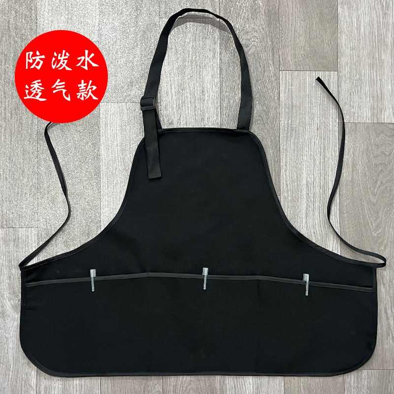 2024新款小个子短款围裙家用厨房帆布舒适透气男女工作服定制印字