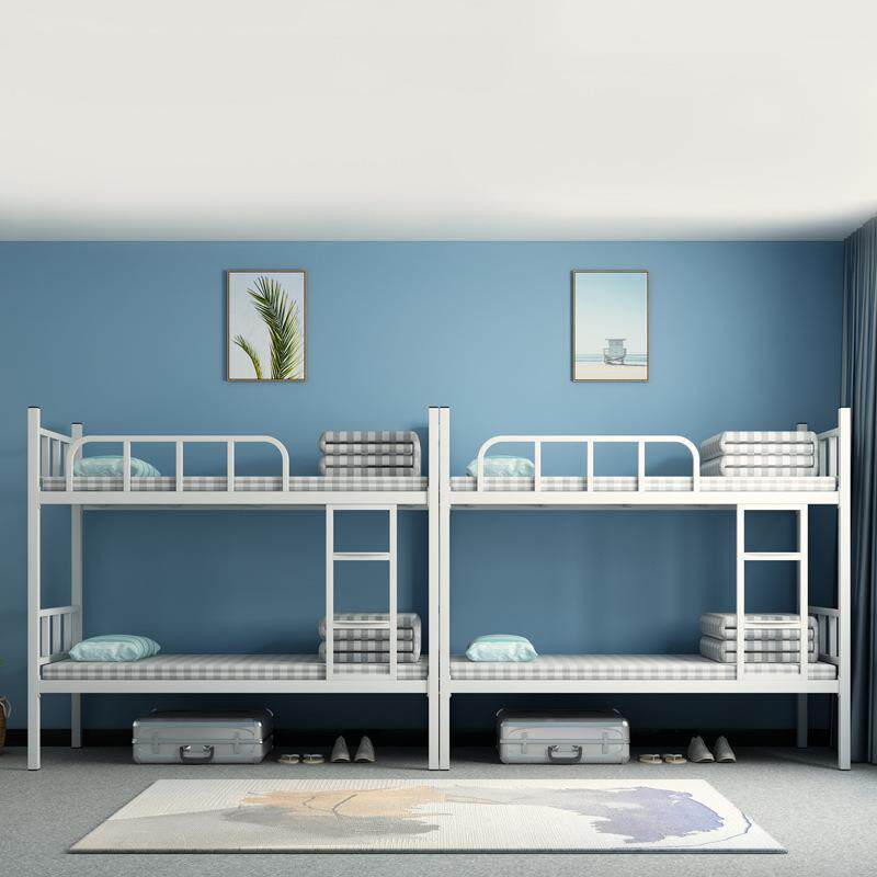 上下铺双层床员工宿舍方管床上下床学校双人铁艺床工地高低床