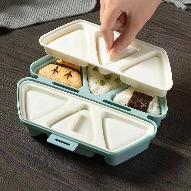 饭团模具新款三角盒一次可做6个磨具日式盒可折叠创意便当盒